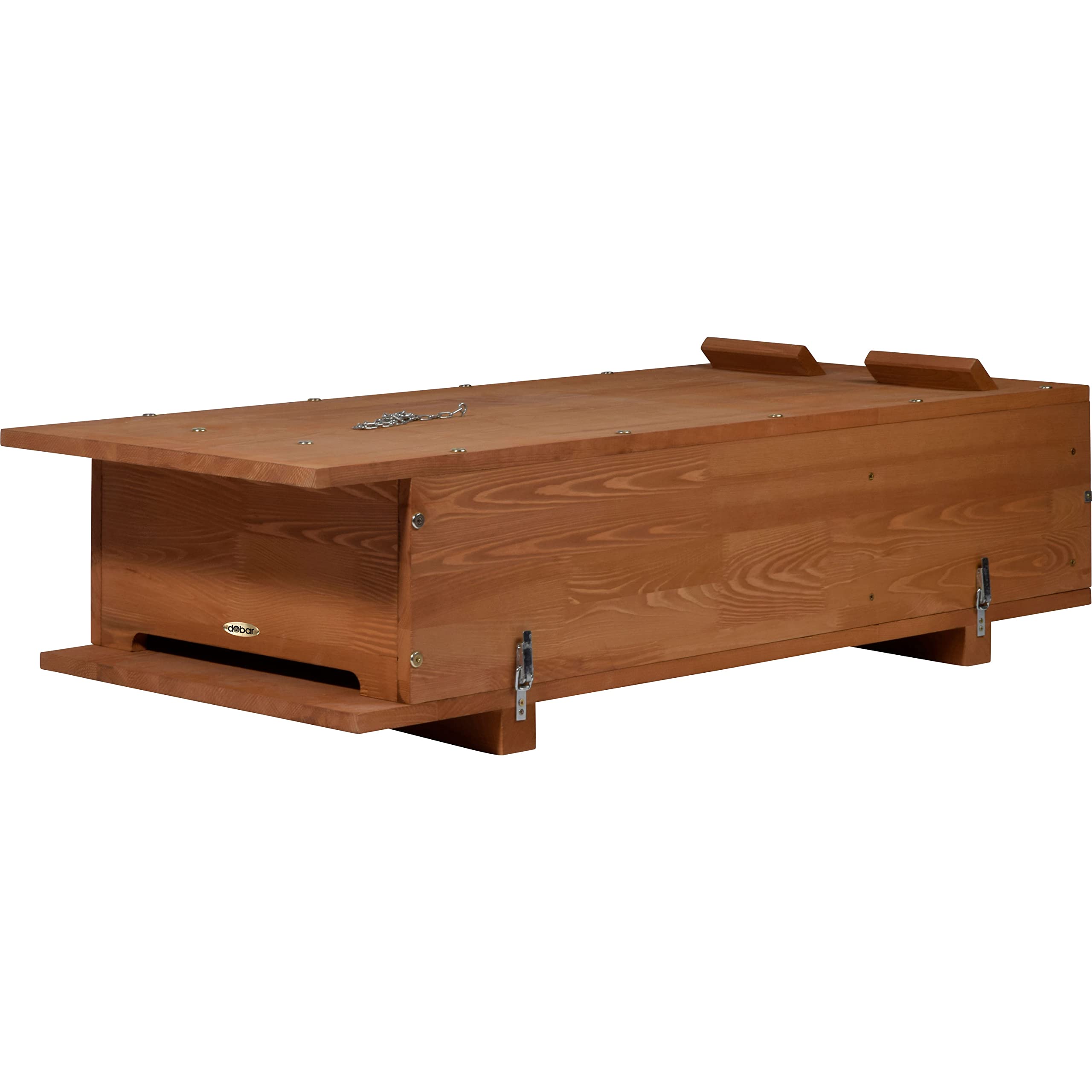 dobar Luxus-INSEKTENHOTELS 28332e Bienenkiste Massivholz Hobby-Imkerei - Honig-Bienen halten - Wesensgemäße Bienenhaltung für die eigene Honigernte - Imkerzubehör - 117 x 47 x 32,5 cm - Braun