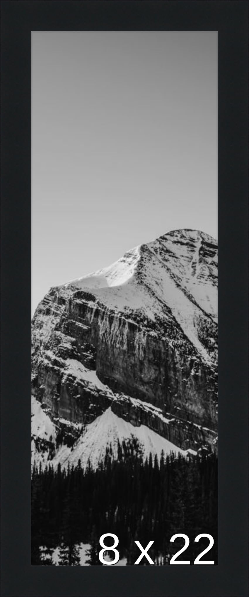 Frame It Easy 8 x 22 Black Wood Frame (Derby)