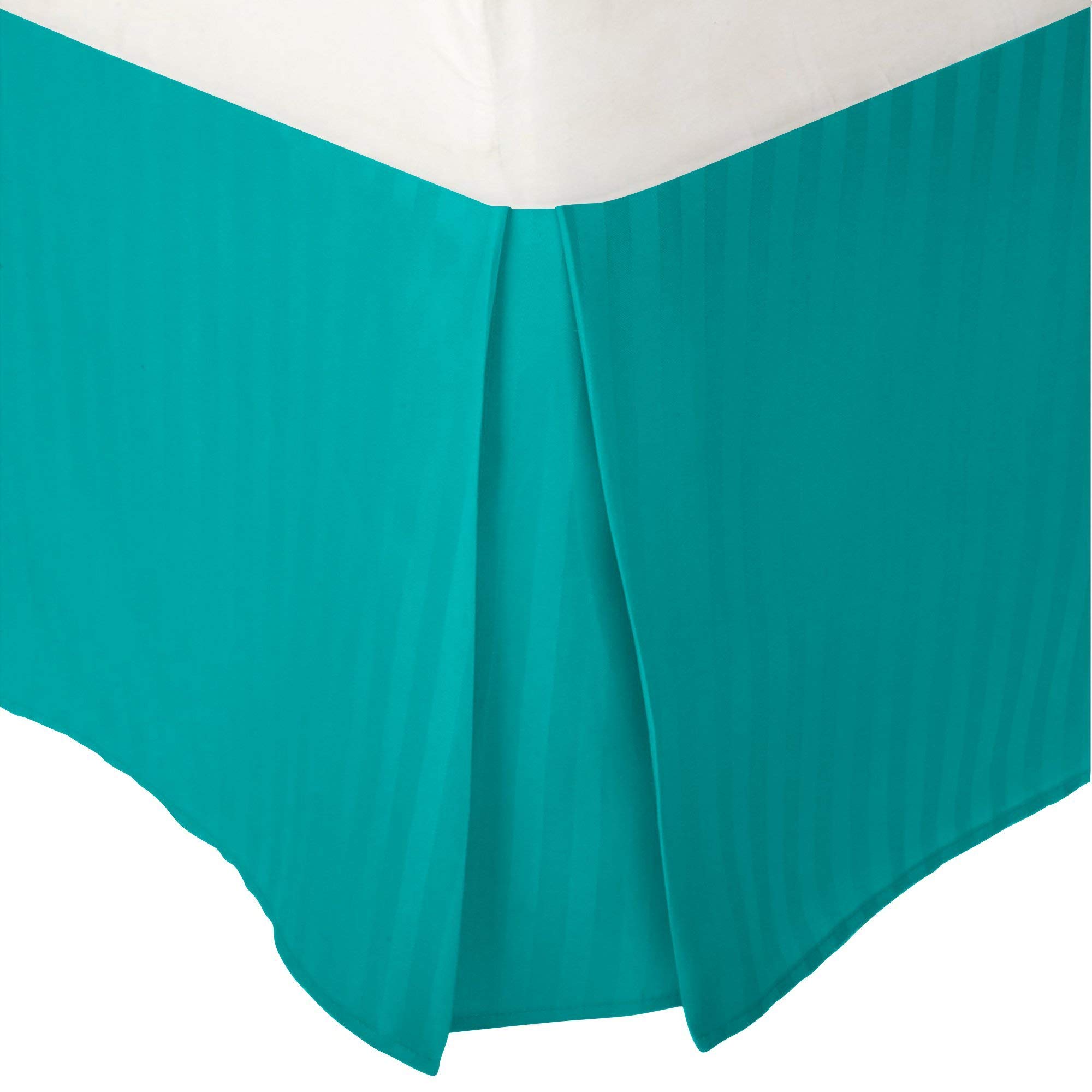 Unique Beddings Egyptian Cotton Bed-Skirt (King, Turquoise) with 19