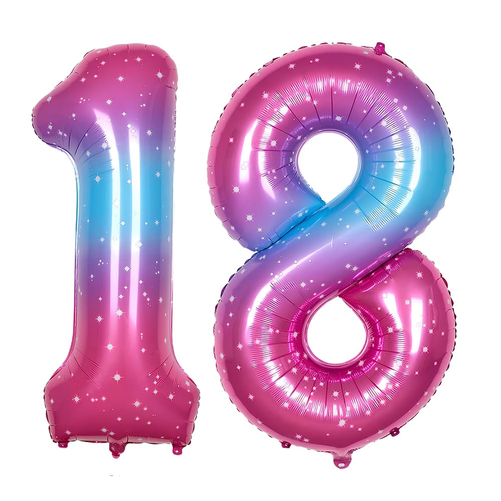 Foil Globo Número 5 Azul 40" (101cm), Inflable Helio o aire, Gigante Numeros 0-9, 10-19, 20-29, 30-100, Grande Globos Decoración para La Boda Aniversario y Cumpleaños Fiestas — view 360