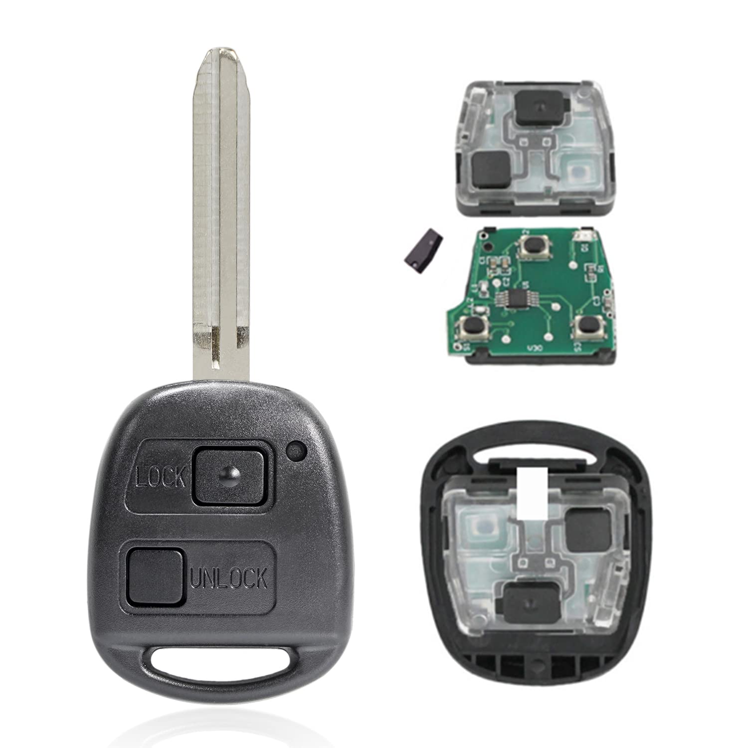 Heart Horse Pilot zdalnego sterowania kluczyka samochodowego, elektroniczna obudowa kluczyka programującego do T-o-y-o-ta RAV4 Prado Tarago Kluger Avensis (433 MHz 4D67 Chip)