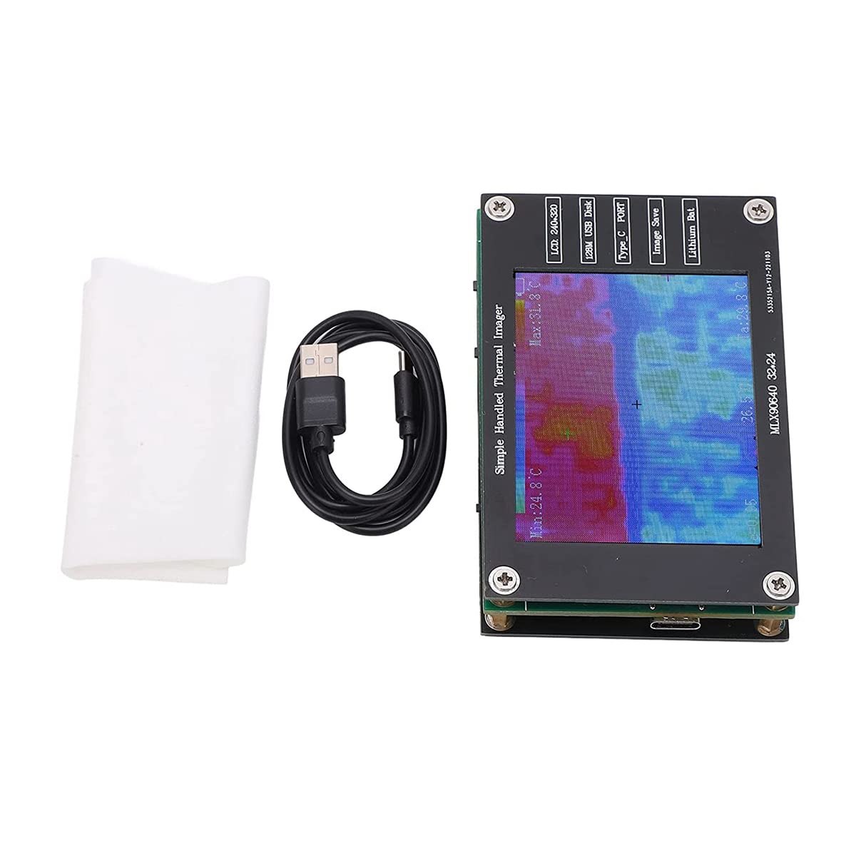 1 cámara termográfica, cámara infrarroja térmica de 2.8 pulgadas, carga USB C de 320 x 240