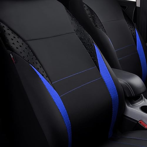 Miniatura 5 de Flying Banner Juego completo de fundas de asiento de automóvil, malla de cuero sintético, asiento trasero, dividido, a la moda, para mujer,