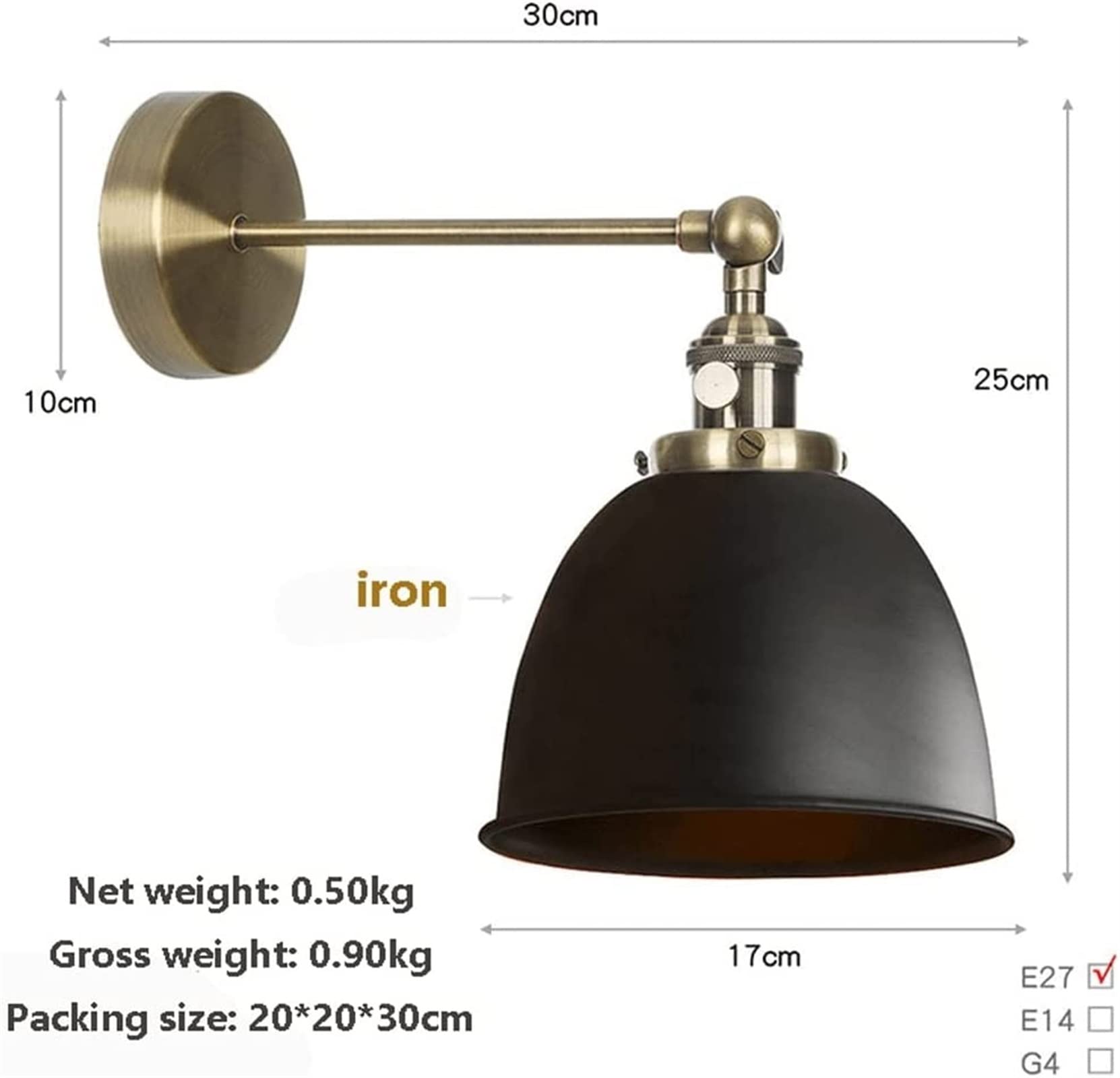Retro kinkiet, regulowane kinkiety ścienne, lampa do sypialni, wahadłowa lampa ścienna, dekoracja ścienna w stylu amerykańskim wiejskim, oświetlenie wewnętrzne do salonu