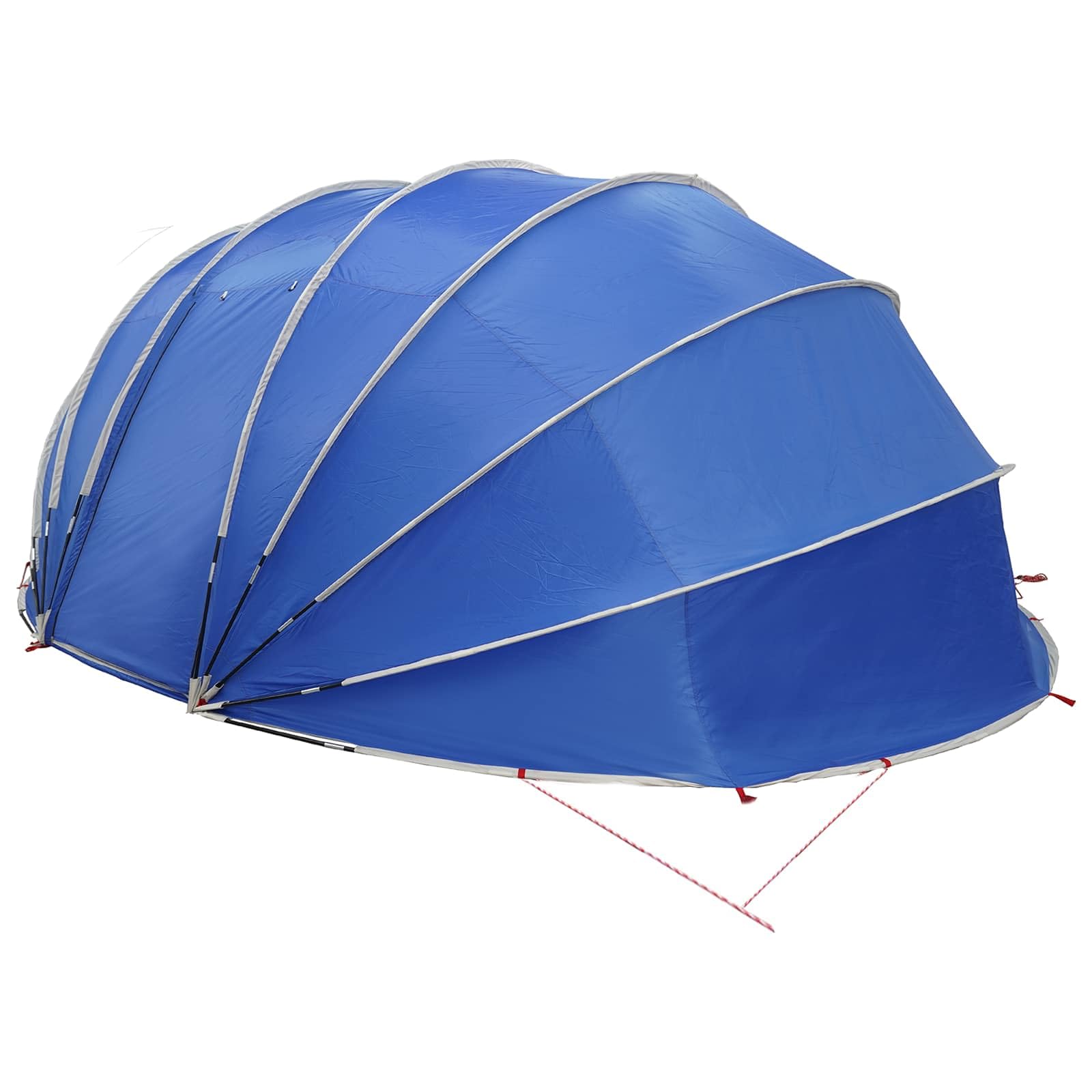 Tenda da piscina a cupola, verde, 538 x 440 x 204 cm, copertura impermeabile in poliestere 185T con rivestimento in poliuretano, ignifuga, con porte arrotolabili con cerniera e tiranti