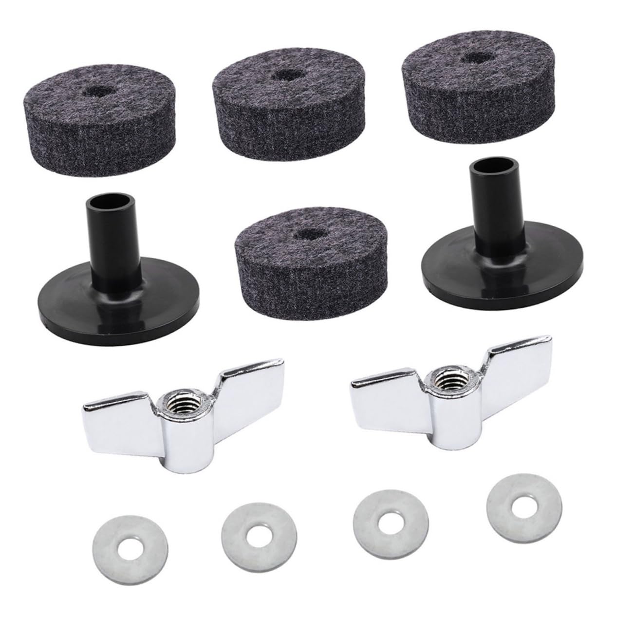 Holibanna 12 1 Drum Cymbal Accessory Set Felt Washers for Optimal Performance Durable Cymbal Sleeves Washers to Protect Your Instrument for Drummers