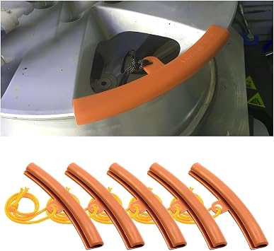 5PCS Car Tire Changing Rim Protector, Fixing Vehicle Wheel Changer Rim Protective Cover, Automotive Tyre Changing Guard Edge Savers Tool, Universal for Sedan, RV, Pickup Orange