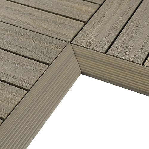 Miniatura 10 de 1 pulgada x 1 pie - Azulejo compuesto de cubierta rápida para esquina interior (2 piezascaja) (Ipe brasileño)