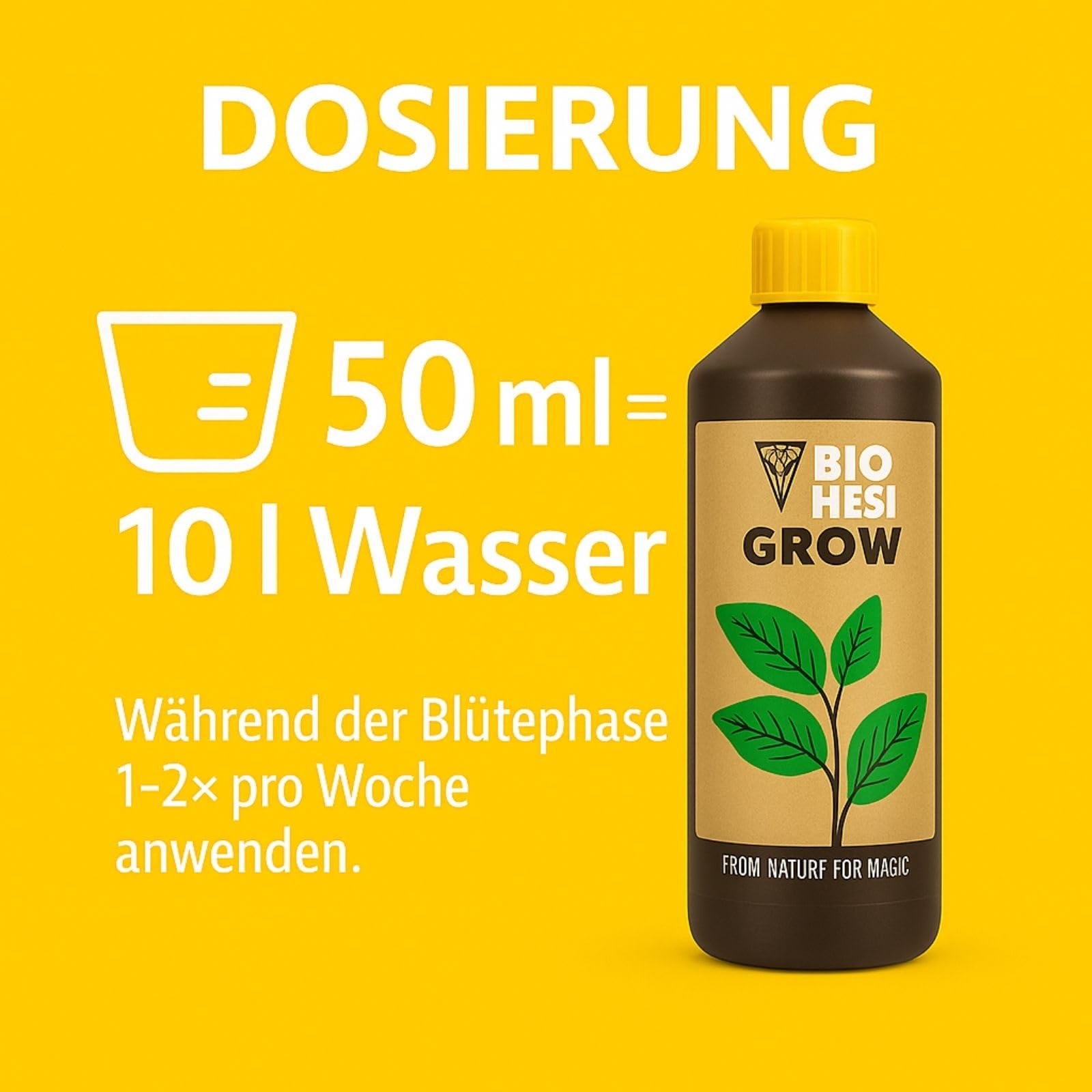Weedness Hesi Bio Grow 5 Liter Wachstumsphase - Grow Dünger Naturdünger Zimmerpflanzen Flüssig Organischer
