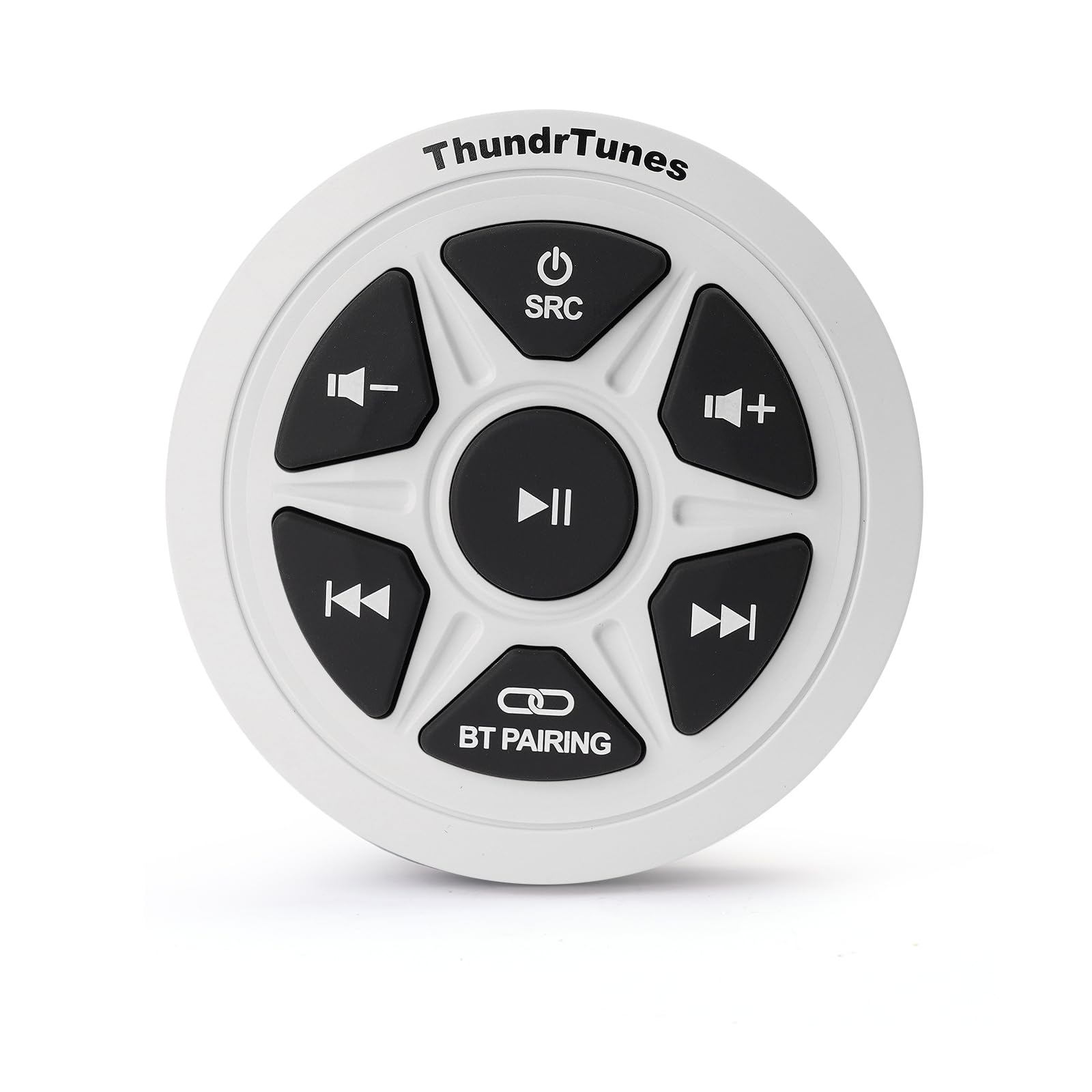 White Boat Stereo Marine Audio with 2 Channels Class D Amplifier AUX USB Bluetooth Streaming Boats Golf Carts Powersports Vehicle Truck UTV ATV