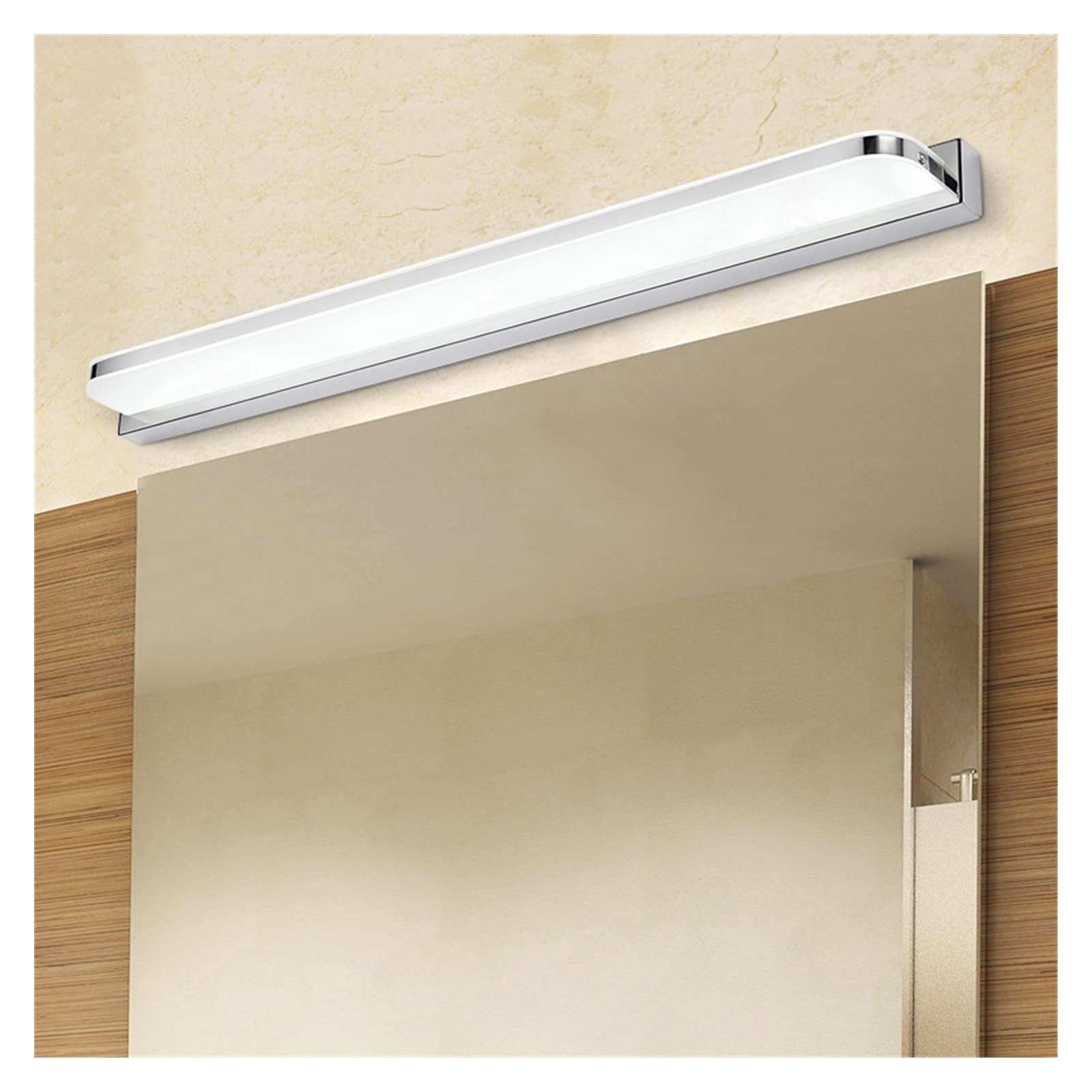Lámparas de baño LED sobre espejo, aplique moderno de acero inoxidable, accesorios de luces de pared, luz diurna, iluminación de tocador para maquillaje, lámpara de pared moderna Comfortable