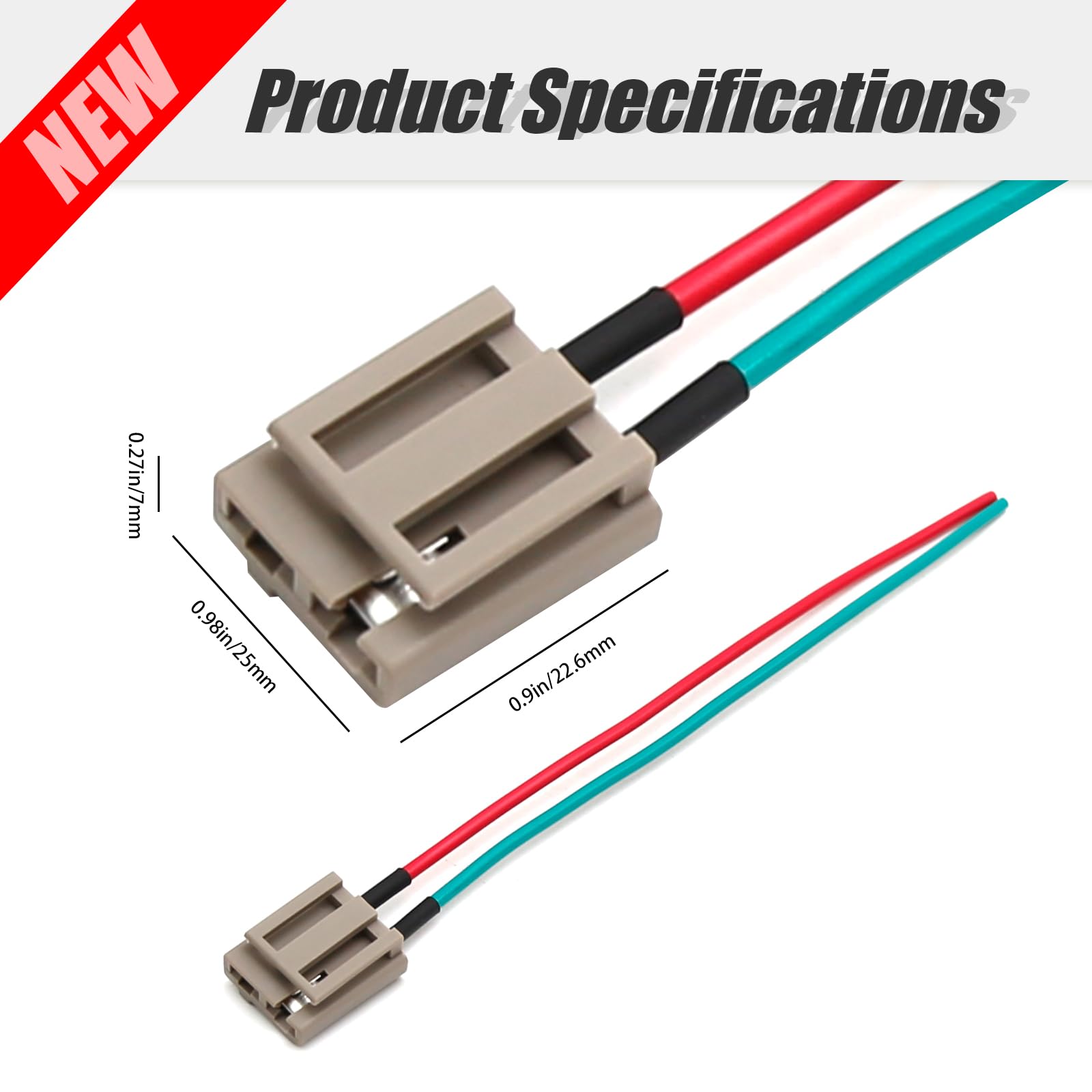 DUZFOREI 170072 HEI Distributor Pigtail Wire Harness Dual, 12V