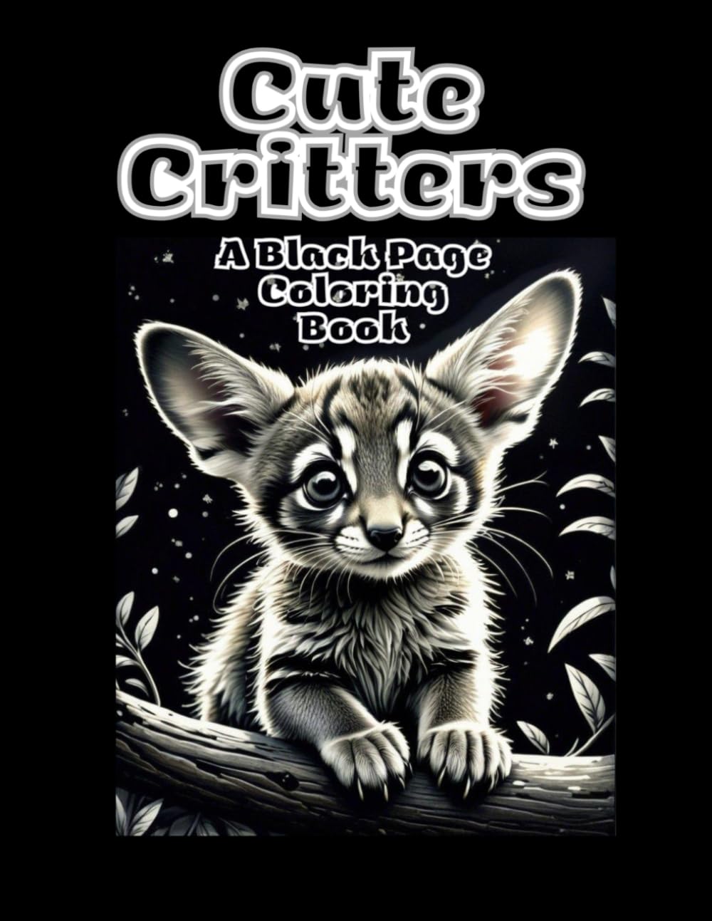 Cute Critters: A Black page coloring book