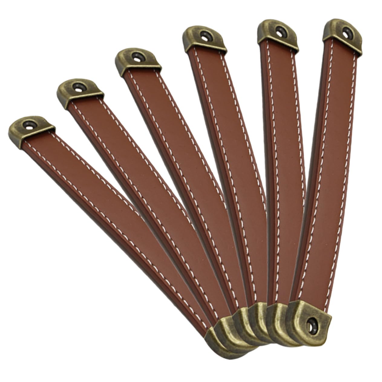 6 Tiradores de Cuero Sintético Diseño Moderno y Duradero Aleación de Zinc Espaciamiento de 160mm para Armarios y Cajones Ideales para Muebles y Vestidores