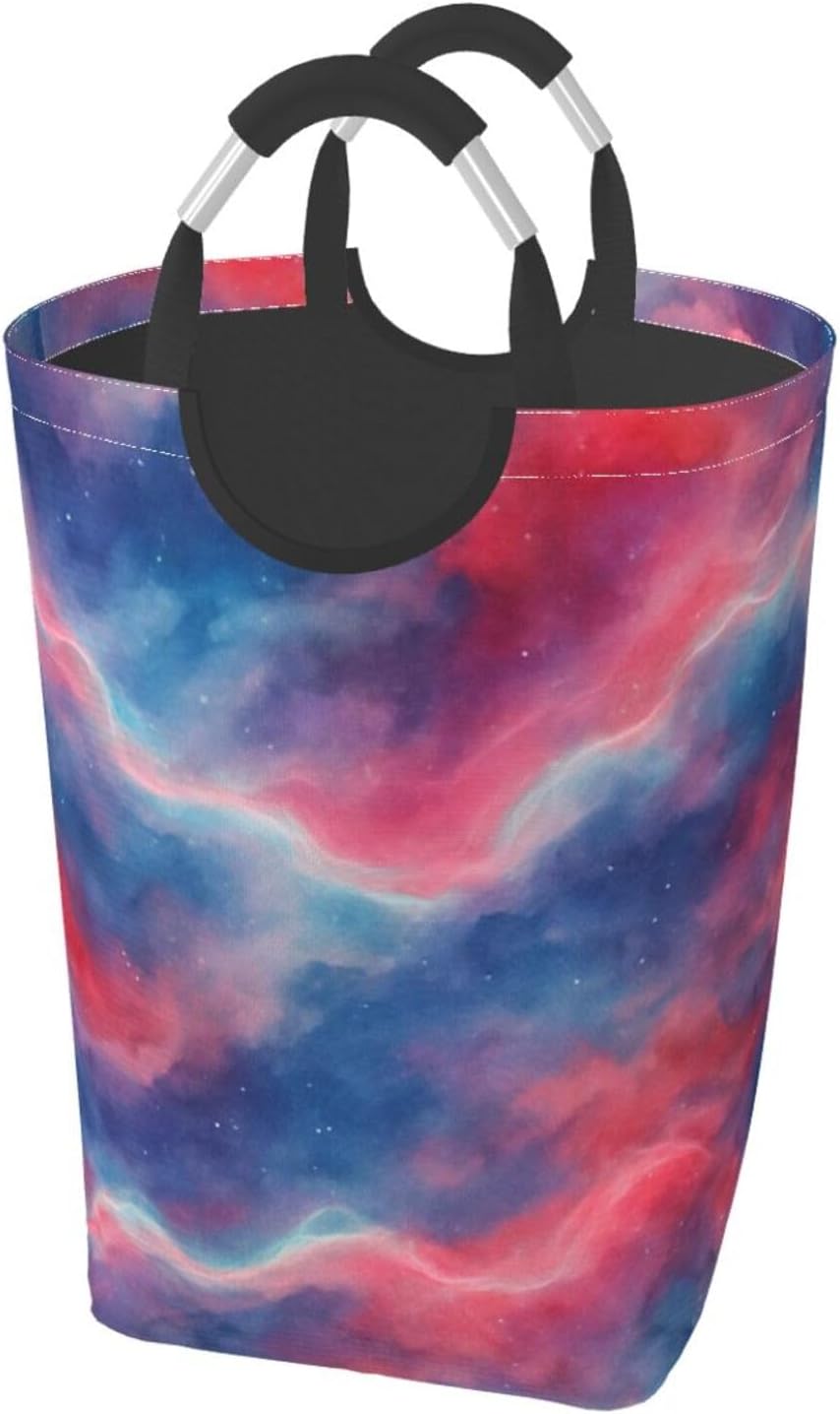 50l Laundry Basket Dreamy Sky Art Waterproof Laundry Hamper Foldable Clothes Laundry Bag With Handles
