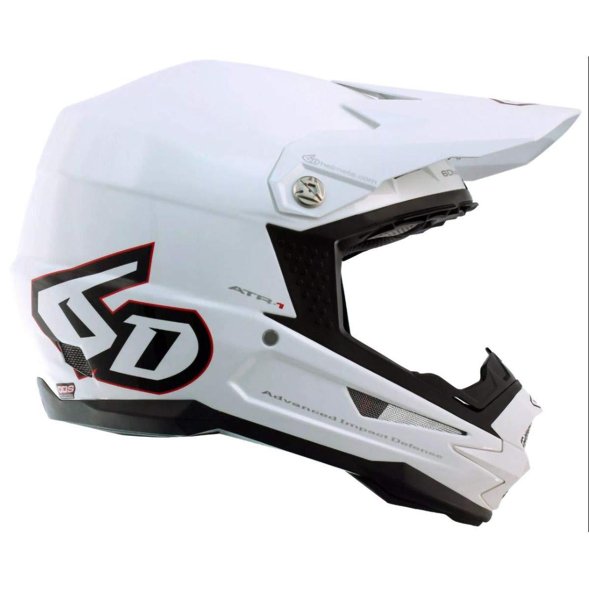 6D ATR-1 Solid Helmet-White-S