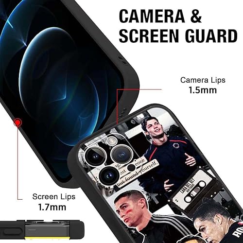 Miniatura 4 de Dooge Cristiano Ronaldo 7 - Funda para iPhone 14, 13, 12, 11 Pro Max Plus Mini Ultra delgada de cuerpo completo para cámara protectora de silicona