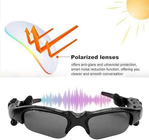 Miniatura 3 de Gafas de sol, gafas de sol Bluetooth, gafas deportivas al aire libre con lentes polarizadas, música de llamada manos libres, reducción de ruido,