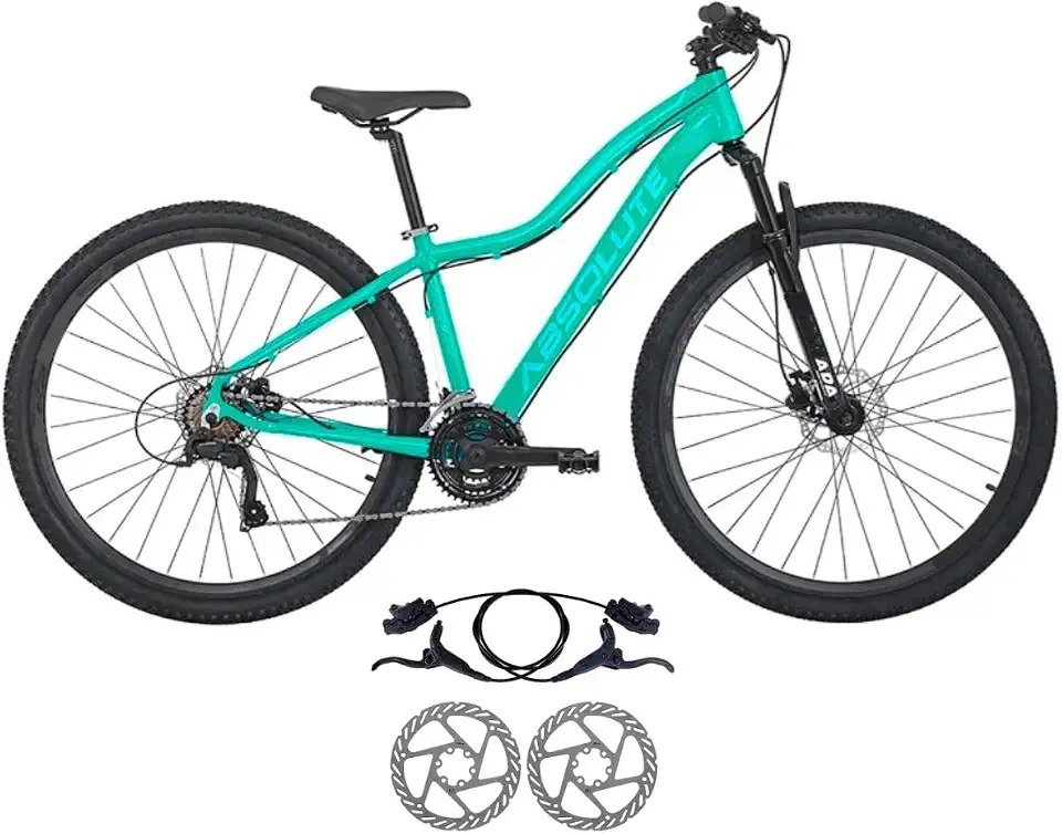 Bicicleta Aro 29 Absolute Hera 24 V MTB Aluminio Freio Hidráulico Suspensão 80mm Feminina