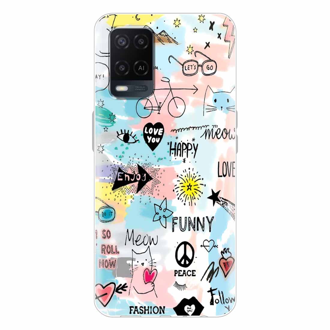 Fashionury Back Cover for Oppo A54 (Silicone | Multicolour | Printed) -D0126 (B09XK7WH9K) Amazon Price History, Amazon Price Tracker