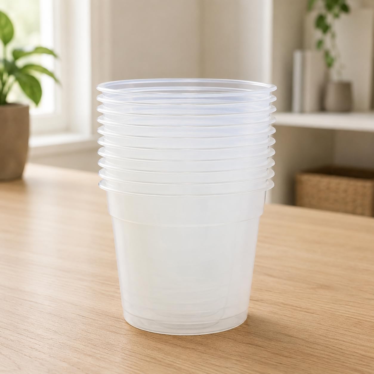 Gardening Naturally Pack Of 10 Orchid Pot 15Cm Translucent - Pack Of 5 Or 10, Clear Plastic Pot Ideal For Growing Orchids Or Other Plants (Pack Of 10)