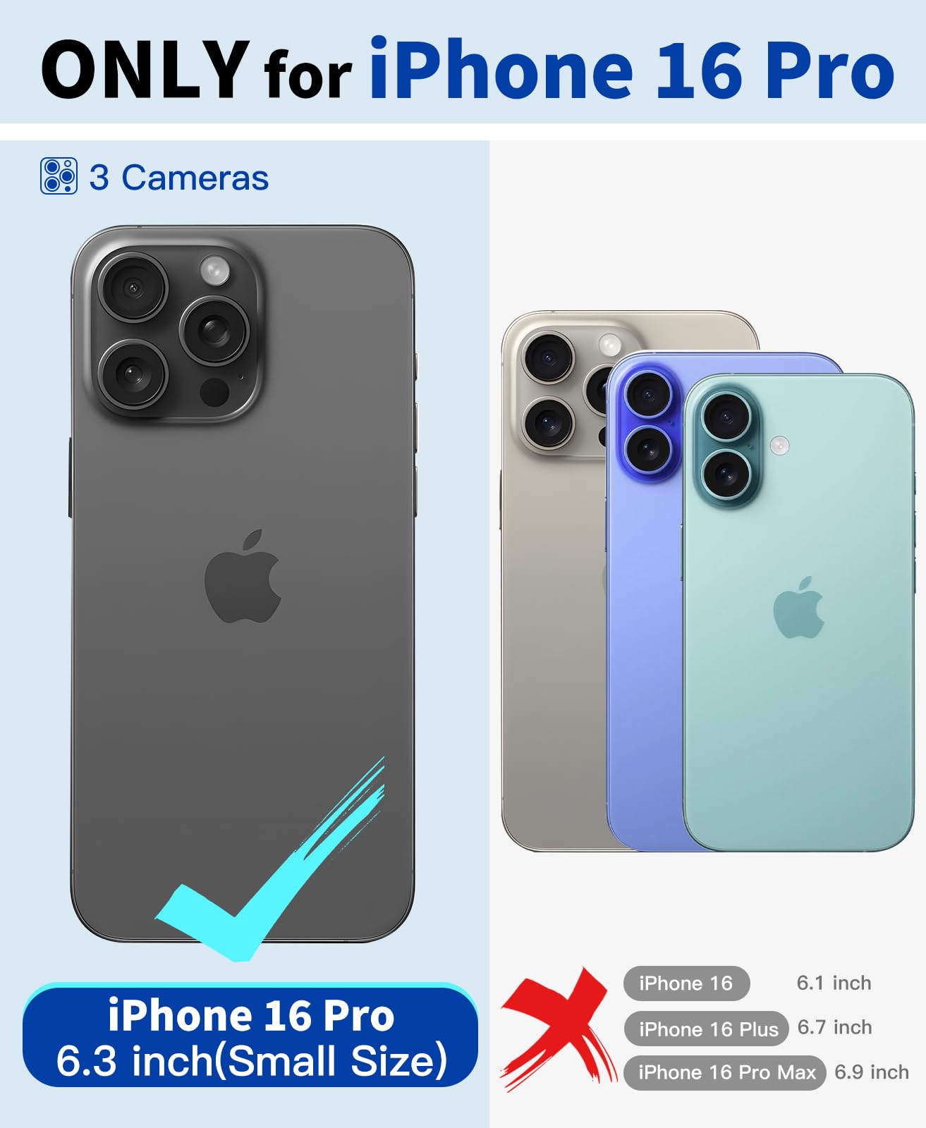 Beeasy for iPhone 16 Pro Case Waterproof, Shockproof, Dustproof, Built-in Screen Protector, 360 Degree Full Body Protection - Image 2