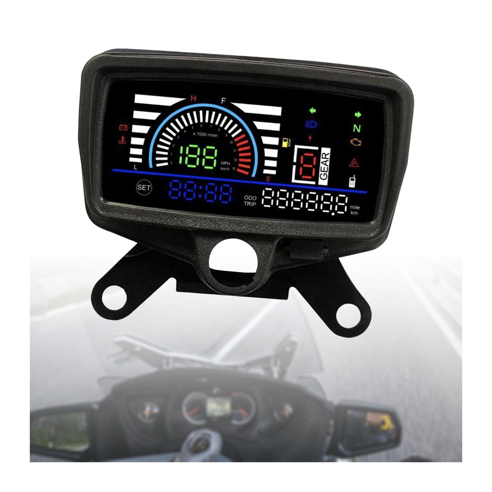 Moto Contachilometri Tachimetro Digitale Per Moto 12V Per CG125 150 Modifica Contachilometri Moto Display Digitale