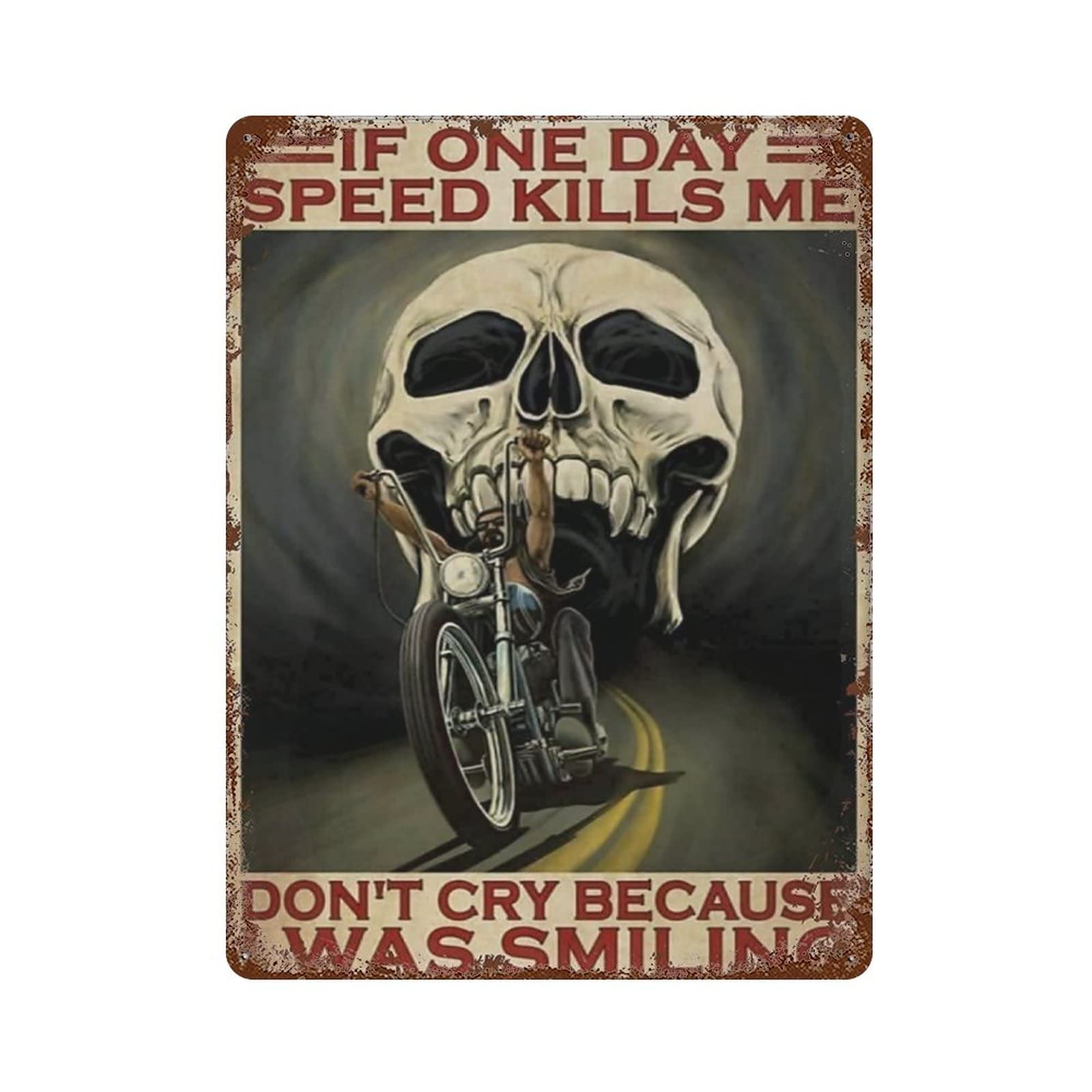 AOOEDM Skull Metal Tin Sign for Home Bar Pub Kitchen Wall Art Deocr Man Cave Vintage Metal Sign Poster Plaque Signs Quotes Sign
