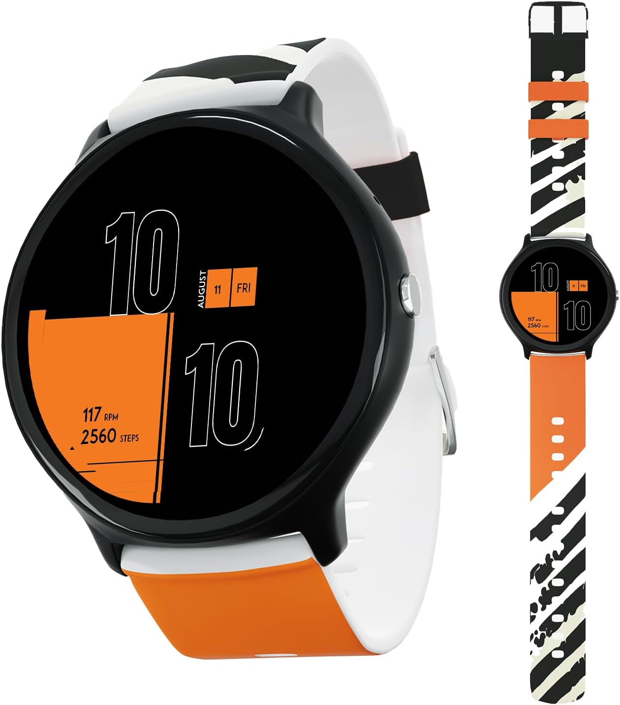 Vibez by Lifelong Fusion Smart Watch for Men & Women, 1.39” HD Display, 360*360 pixels, 550 NITS, BT Calling Smartwatch, Heart Rate Monitoring, SpO2, IP67, Multi Sports Mode (VBSW2268, Orange & Black)