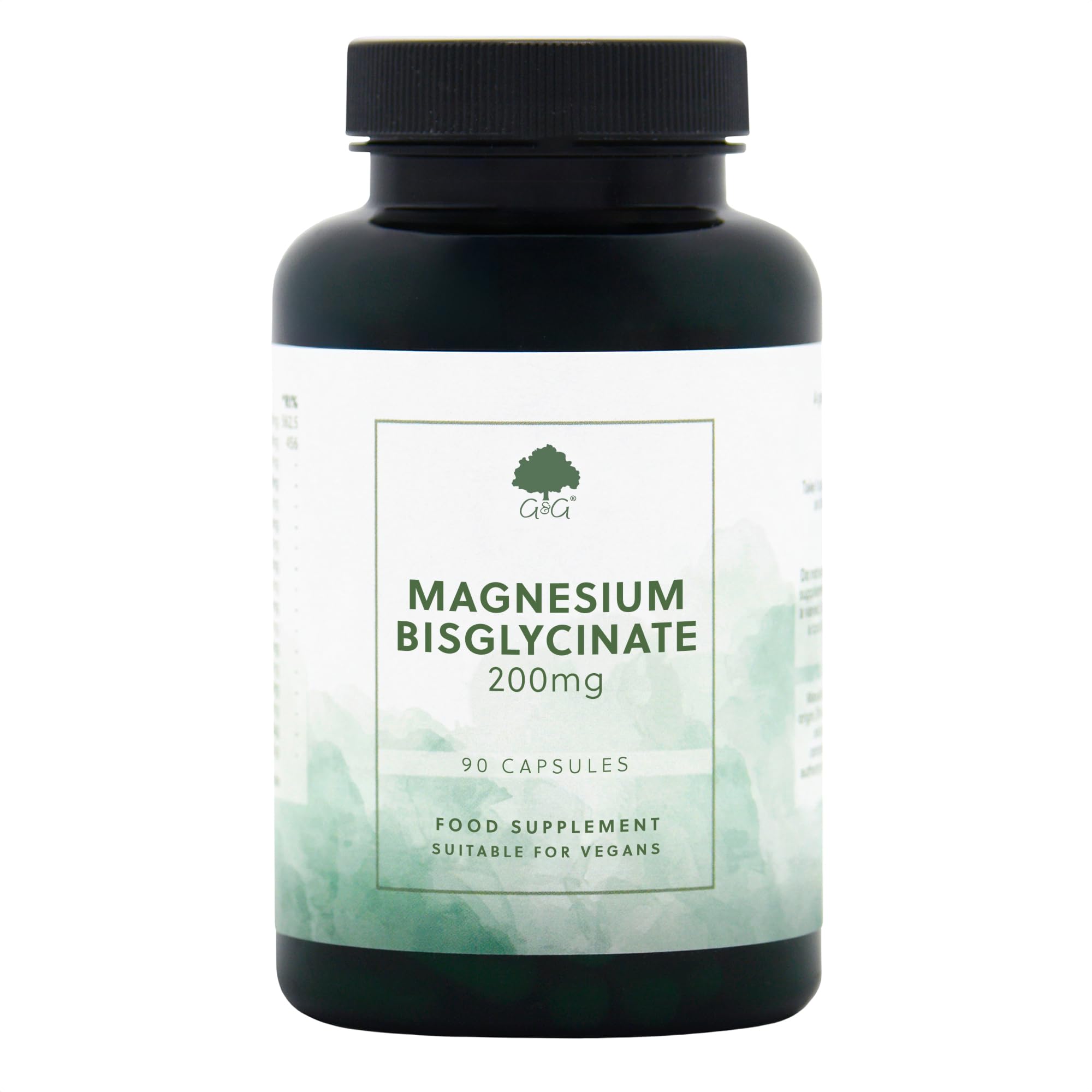 Magnesium Bisglycinate - 90 Vegan Capsules - G&G Vitamins