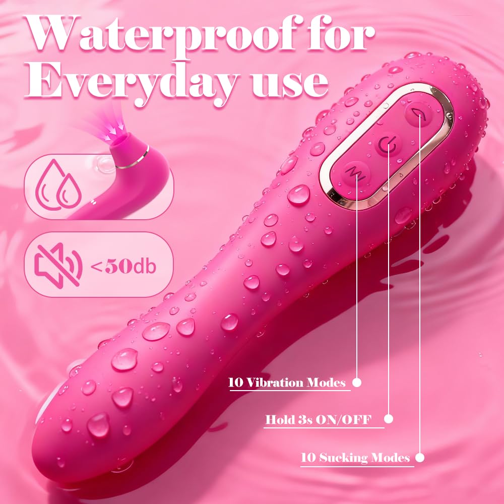 BLBK Vibratoreper Donna Clotoride Professionale Wireless, succhia clotoridea per donnaVibratore Clitoride-Per-Donna Squirt, 10 * 10 modalità di frequenza,Succhia-Clotoride sex toys Donne Coppie