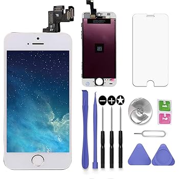 Amazon Com Snidii Compatible With Iphone Se Lcd Screen Replacement White 4 0 Inch Assembly Full Set 3d Touch Lcd Display Digitizer Frame Replacement With Repair Tool Kit Screen Protector