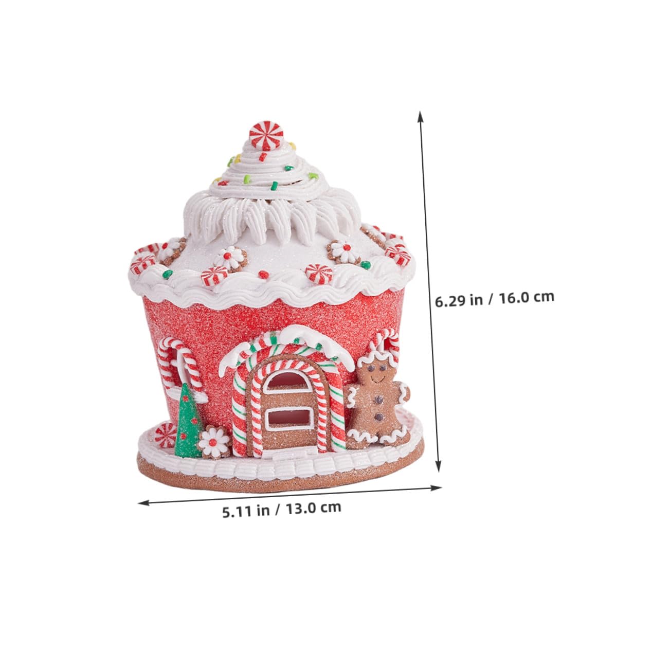 ULTECHNOVO Décoration de Noël Résine Château Artisanal pour Centre de Table Décoration Intérieure Suspendue pour Maison et Sapin