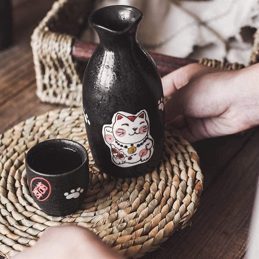 Sake Wine Set, Wine Glass,Sake Cup Set Ceramic Cups Crafts Wine Glasses Sake Set for Cold/Warm/Shochu/Tea Family and Friends Sake Set,Wine Bowls