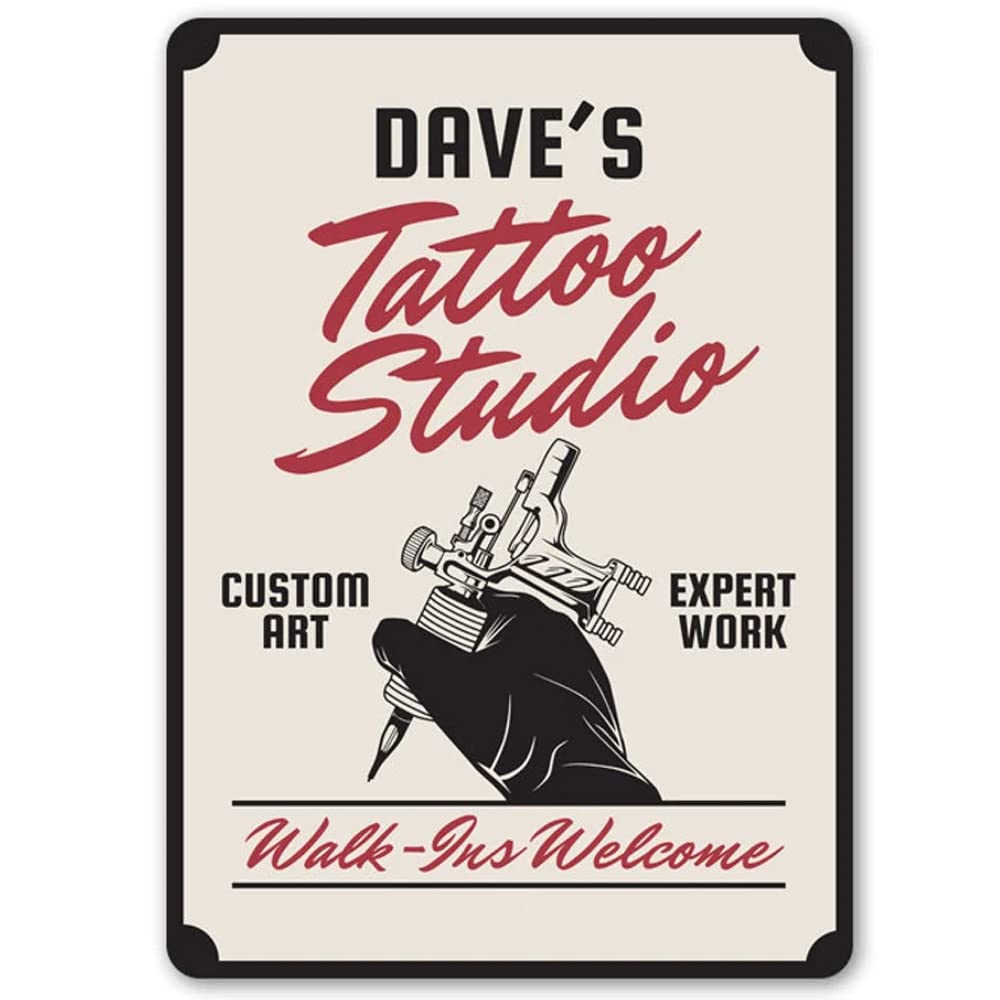 Kwqdozf As Pic Custom Tattoo Sign, Personal Tattoo Shop, Tattoo Shop Sign, Tattoo Gift, Ta