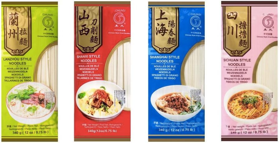 Chunsi Chinese Noodle 340g Assorted (Pack of 4)
