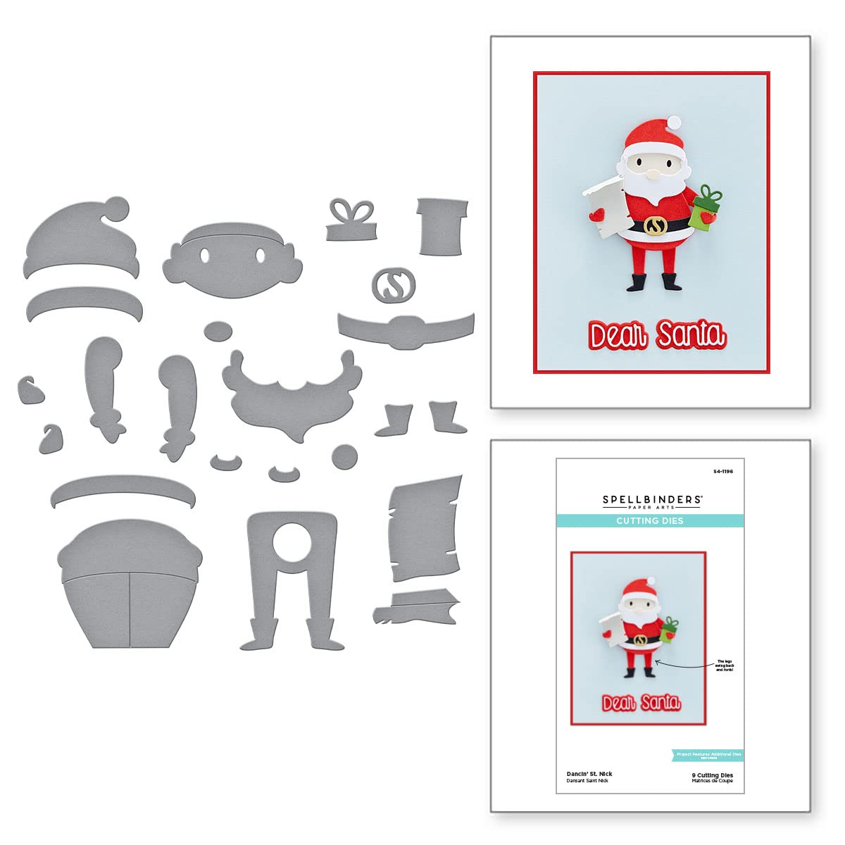 Matrices de découpe Dancin' St. Nick Spellbinders à jambes articulées - 6