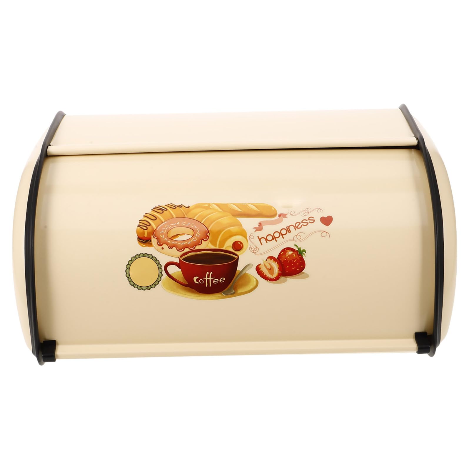 PACKOVE Contenitore Compatto con Ampio Spazio in Ferro Color Oro con Coperchio per Pane Stile Vintage Raffinato per Decorazione Cucina Raffinata