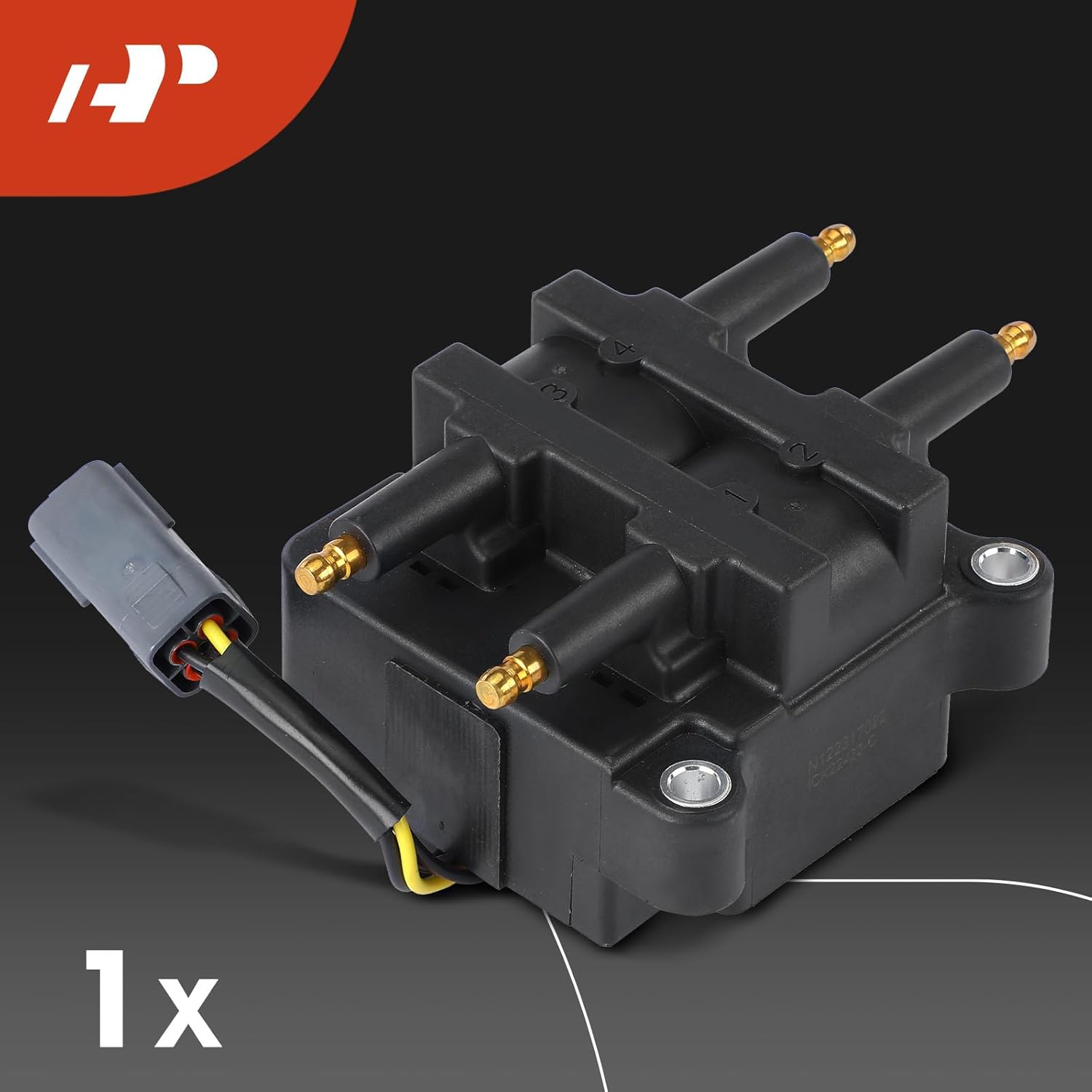 A-Premium 1x Ignition Coil Pack and 4x Iridium Spark Plugs Compatible with Subaru Forester 1998, Legacy 1998-2003, 2.2L 2.5L