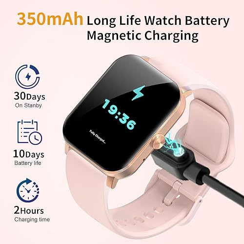 Miniatura 6 de Reloj inteligente, relojes inteligentes para hombres y mujeres, rastreador de fitness HD de 1.85 pulgadas (respuestahacer llamadas), más de 120