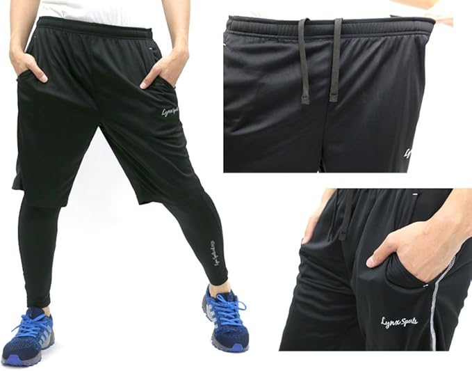 Amazon リンクス スポーツ ランニングウェア ショートパンツ スパッツ タイツ セット ハーフパンツ メンズ ショート ハーフパンツ 通販