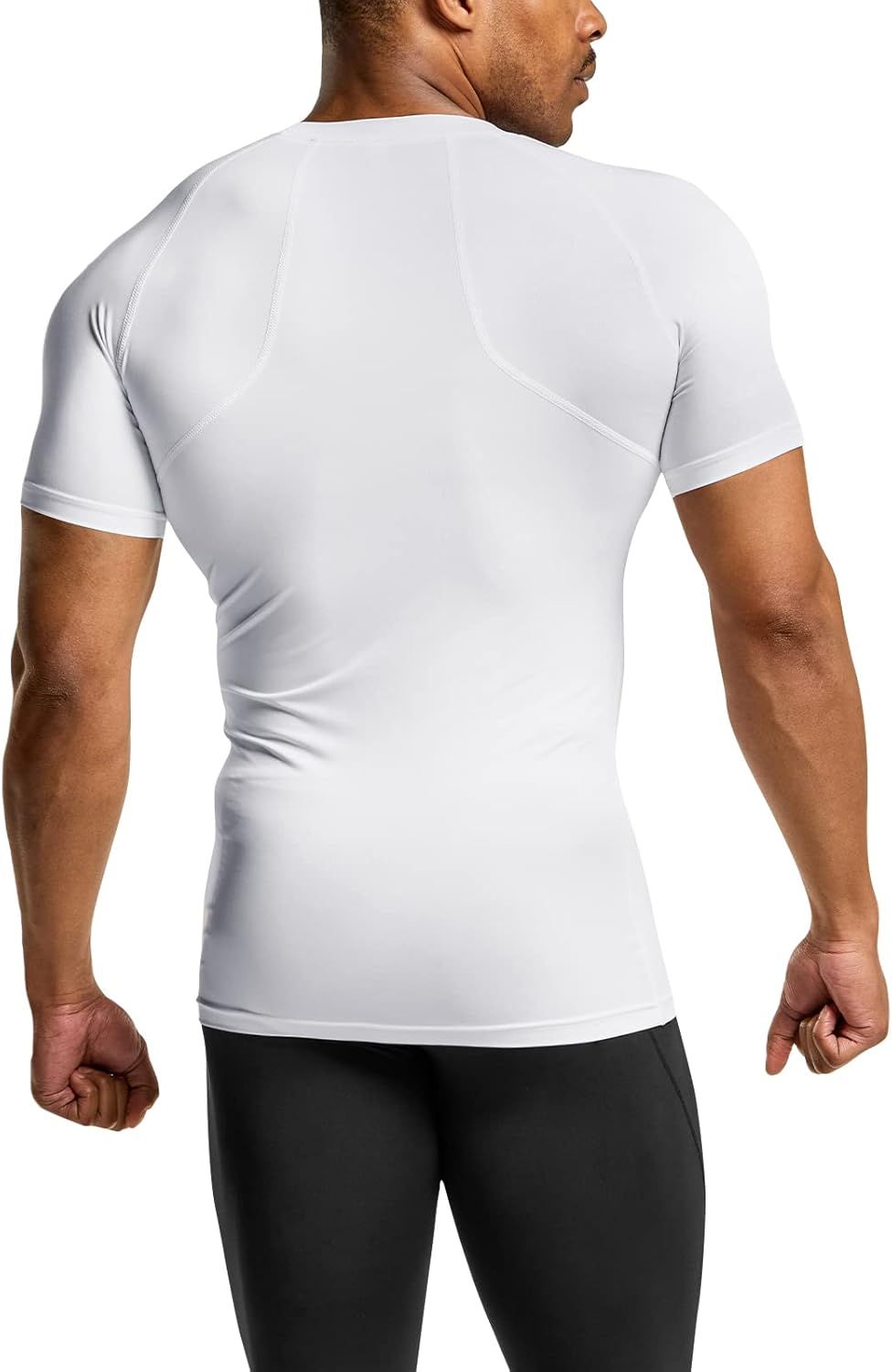 ATHLIO Men's Cool Dry Short Sleeve Compression Shirts, Sports Baselayer T-Shirts Tops, Athletic Workout Shirt - Image 4