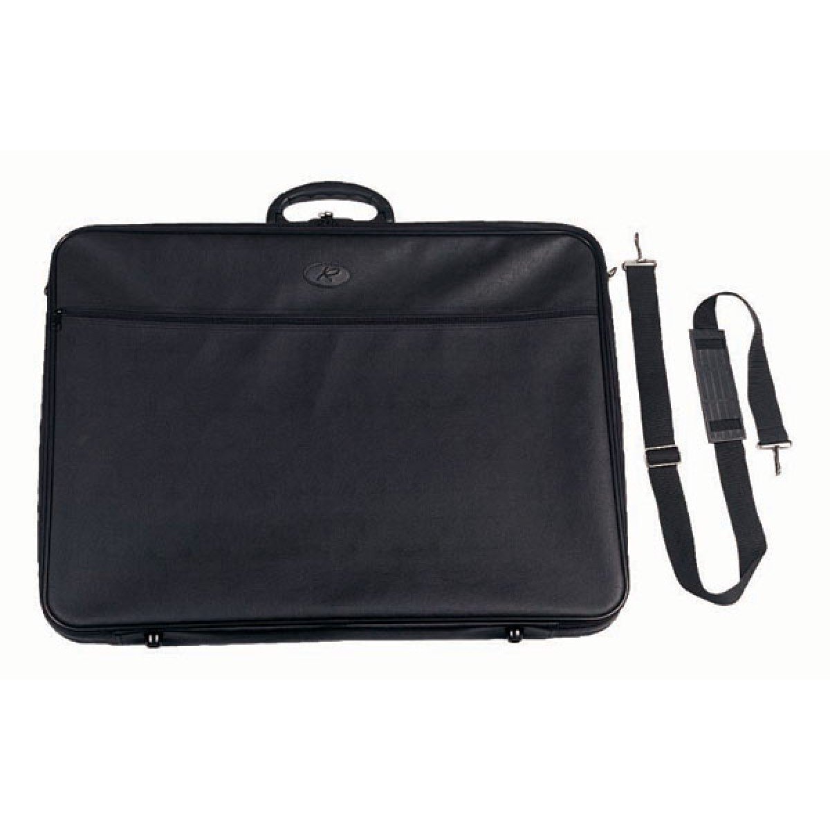 Filexec M3, Simulated Leather Portfolio, Zipper Closure, 2 Interior Pockets, Black (60320)