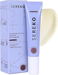 SEREKO Pigmentation Repair Lip Balm for Dark Lips With Kojic Acid, Vitamin C & Mango Seed Butter | Brightens Dark & Discol Price In India
