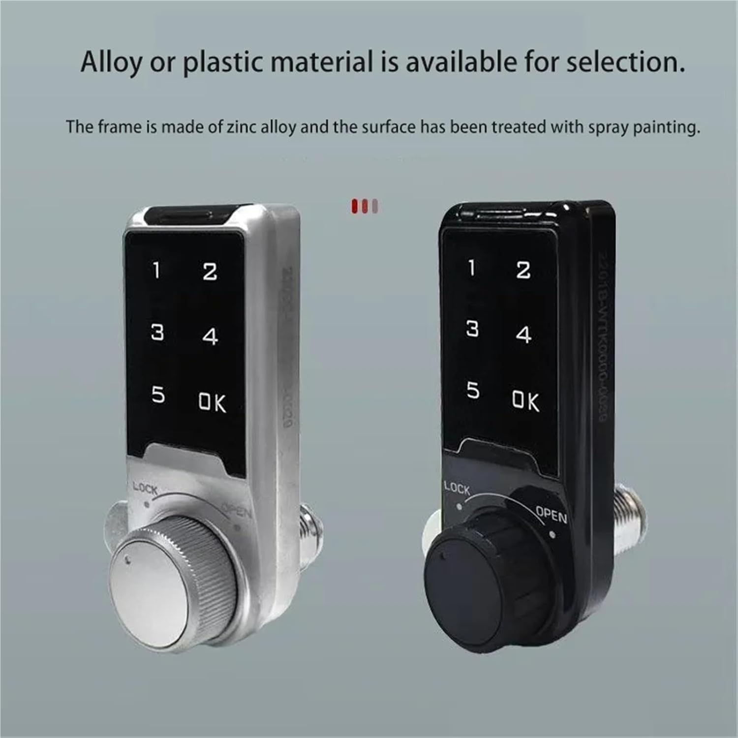 Smart Touch Keypad Digital Password Code Cabinet Drawer Lock Horizontal Vertical Installation 1Pcs(20mm,7_Plastic)