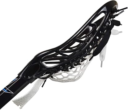 Lacrosse Complete Attack/Midfield Stick with Shaft & Head for Men 1 Stick Black & White Soft Net