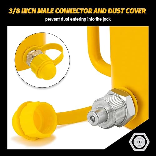 Miniatura 18 de NEWTRY Cilindro hueco hidráulico de Jack de 20 toneladas 2 '' Stroke Porta Power Ram Industrial Lift Jack Retract automáticamente