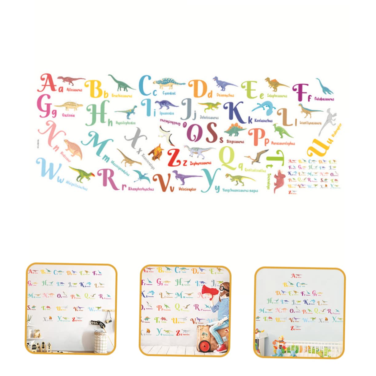 TOYANDONA 3juegos Pegatinas De Pared Infantiles Diseño De y Letras Decorativo Para Habitaciones Para Guarderías y Superficies Lisas