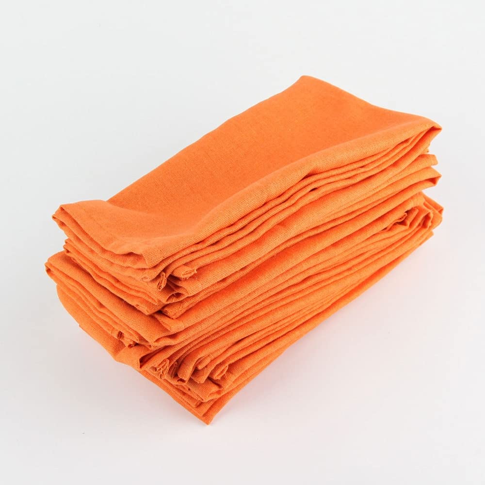 Conception de couleur unie Un ensemble de 12 pièces de serviettes de tissu 40x40 cm Coton et serviettes de lin Platemats Table à manger doux Table à manger Pavé de serviette pour enfants Table à mange