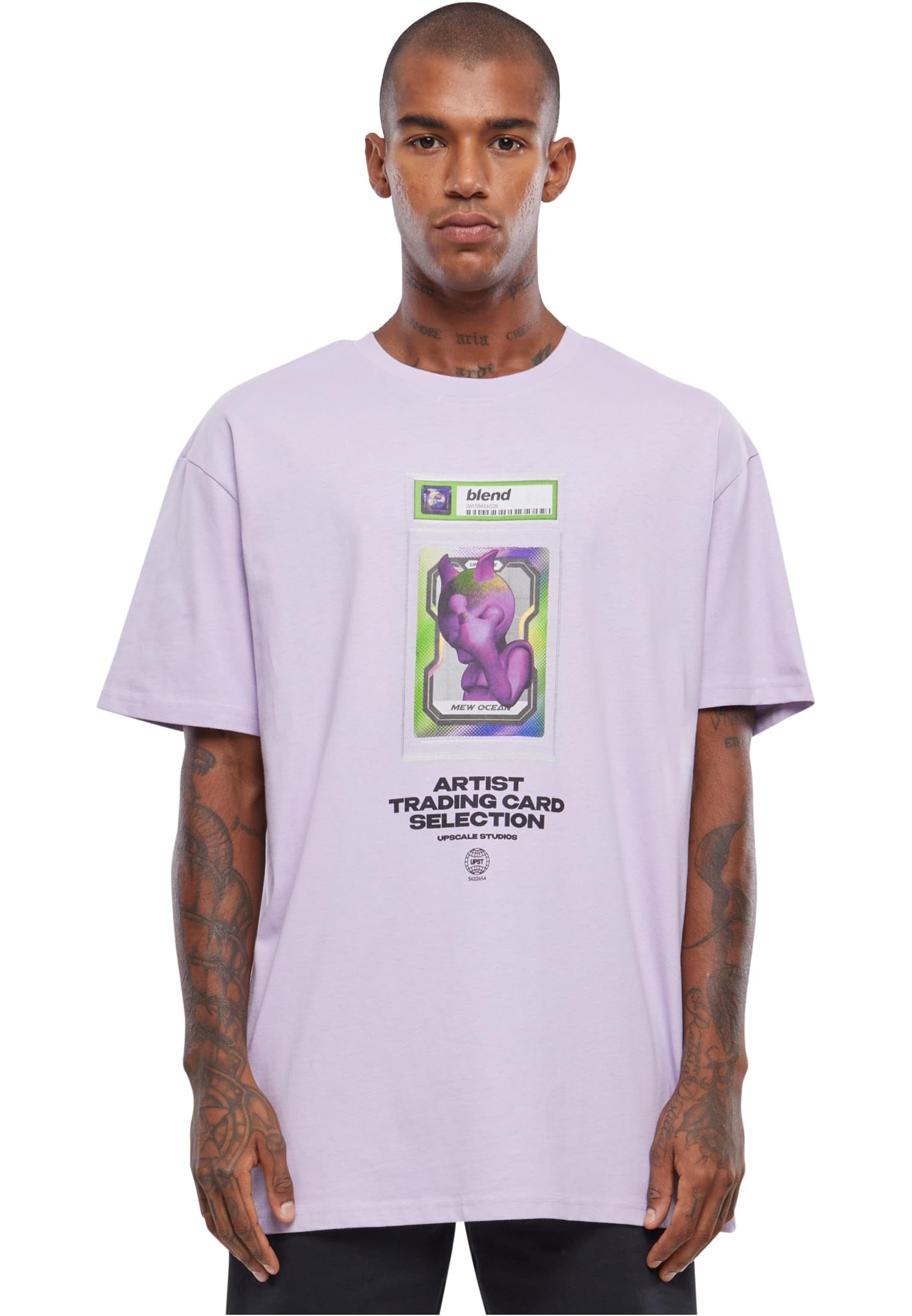 Camiseta Unisex Mister Tee Upscale Blend Oversize de Algodón Morada 8